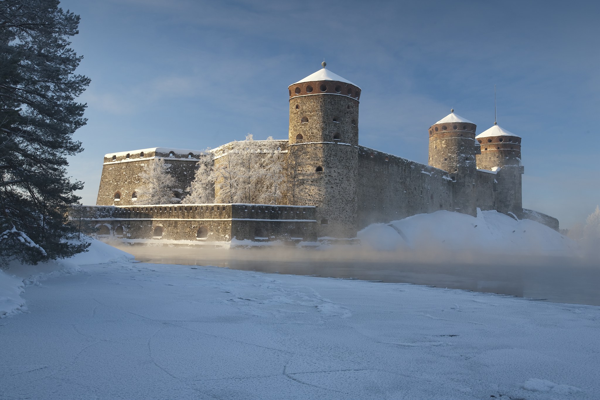 Olavinlinna talvi
