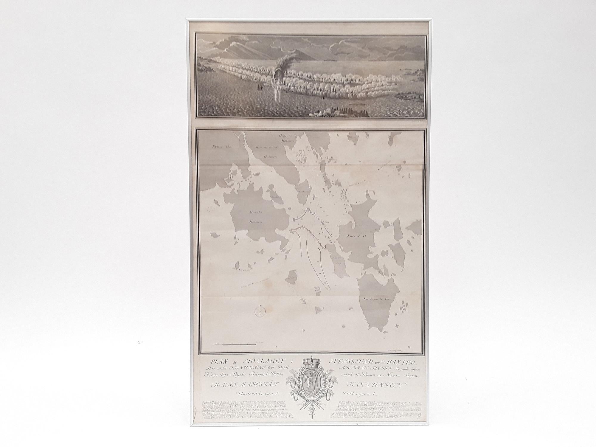 Plan af sjöslaget i Svensksund den 9 july 1790 kuvaaja taru laakkonen Suomen merimuseo kopio