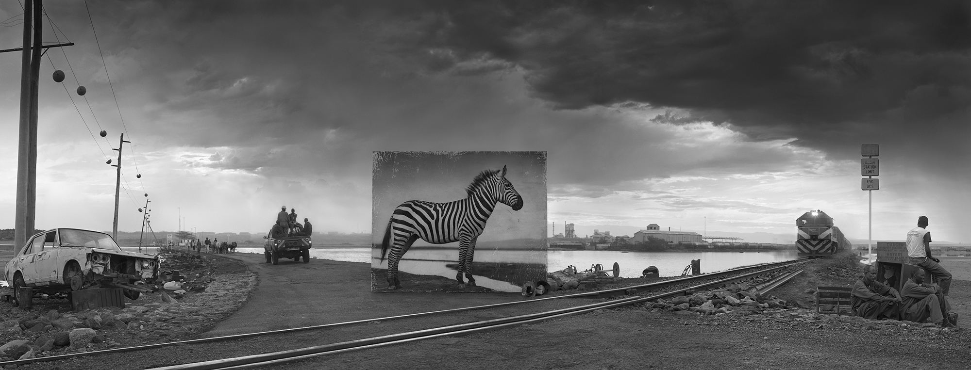 ROAD TO FACTORY WITH ZEBRA, 2014 ©Nick Brandt.