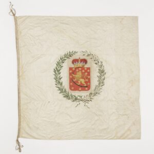Ylioppilaskunnan lippu vuodelta 1848 (H36116:1).